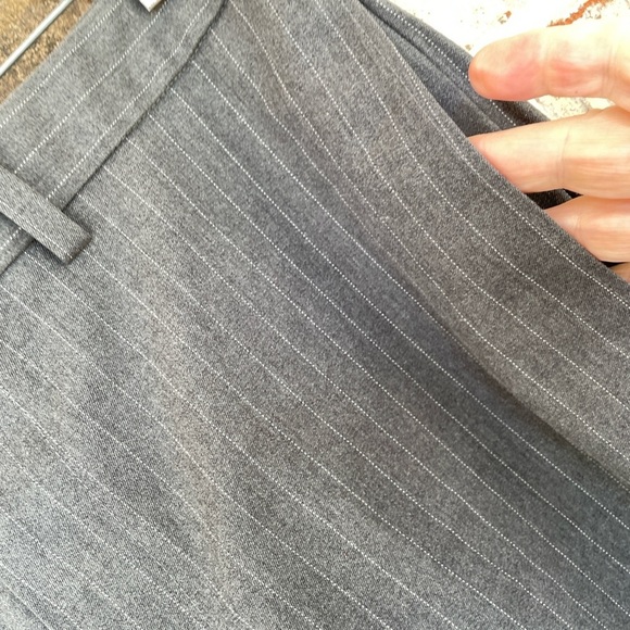 John W. Nordstrom Gray Striped Smartcare Men’s Slacks - Picture 4 of 9